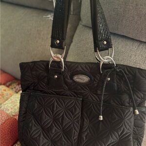 Donna Sharp Black Quilted Shoulder Bag❤️